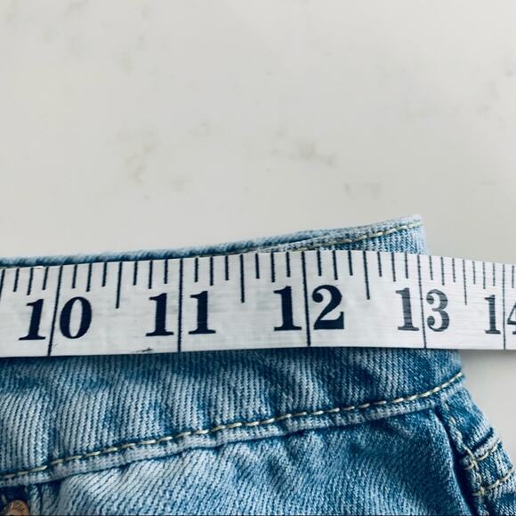 Vero Moda blue denim pencil skirt  button front size Small - Picture 6 of 7